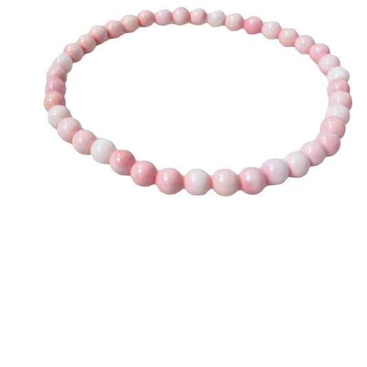 Crimson Snail Queen Shell Layered Pink Natural Gradient Pink Elastic Rope Princess Bracelet